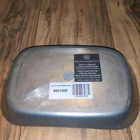 Wilton Armetale Pewter Tray GIVE US THIS DAY OUR DAILY BREAD - Picture 4 of 6